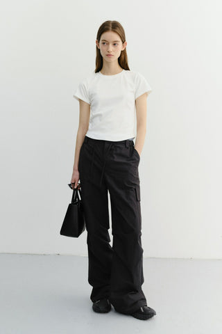 UTILITY PARACHUTE PANTS BLACK