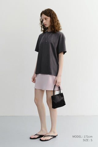 UNISEX GARMENT DYED T-SHIRT CHARCOAL GREY