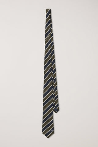 STRIPED TIE OLIVE