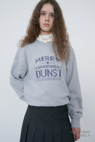 UNISEX PIXEL SWEATSHIRT MID MELANGE GREY