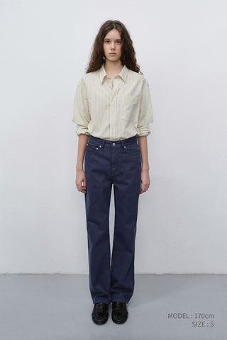 UNISEX INFORMAL SHIRT IVORY STRIPE