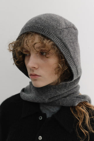 BABUSHKA SCARF MELANGE GREY