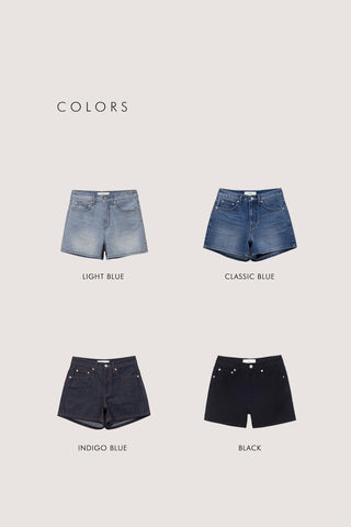 MINI DENIM SHORTS BLACK