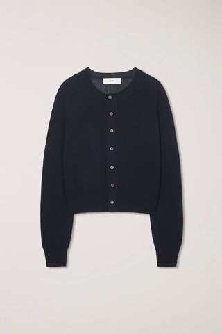 UNISEX CREWNECK KNIT CARDIGAN BLACK