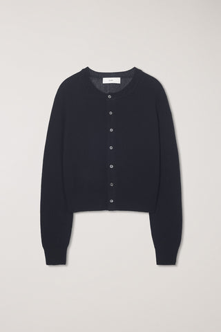 UNISEX CREWNECK KNIT CARDIGAN BLACK