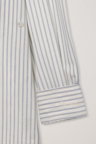 UNISEX 2-WAY OVERSIZED STRIPED SHIRT IVORY STRIPE
