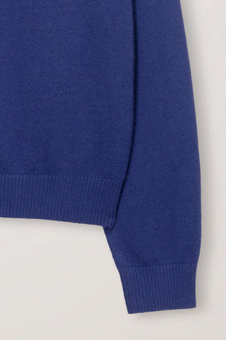 UNISEX COLLARED SWEATER WASHED BLUE