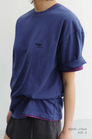 UNISEX GARMENT DYED T-SHIRT BLUE