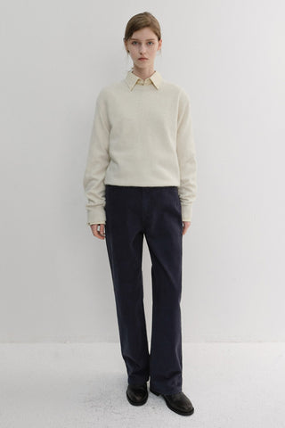 BRUSHED STRAIGHT JEANS NAVY