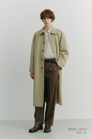 UNISEX REFINED MAC COAT KHAKI