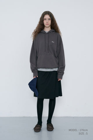 UNISEX GARMENT DYED HOODIE BLACK