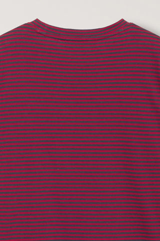 UNISEX MUTED STRIPED T-SHIRT RED