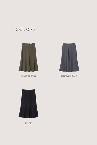 FLUID LONG SKIRT BLACK