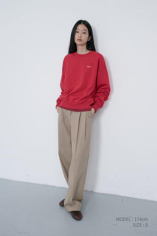 UNISEX GARMENT DYED SWEATSHIRT RED