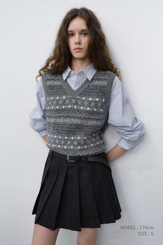 UNISEX INFORMAL SHIRT SOFT BLUE GREY STRIPE
