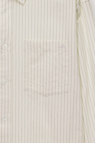 UNISEX INFORMAL SHIRT IVORY STRIPE