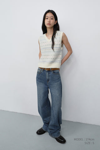 RELAXED WIDE JEANS CLASSIC BLUE