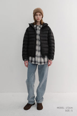 UNISEX WINTER FLANNEL CHECKED SHIRT BLACK