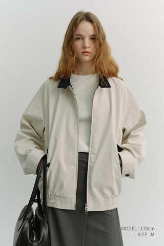 UNISEX MODERN HARRINGTON JACKET CREAM