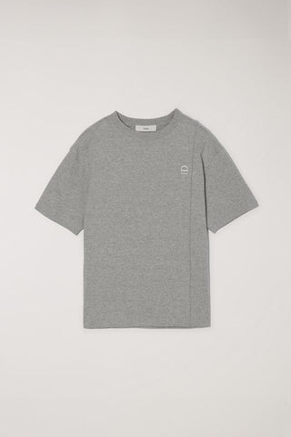 UNISEX LOGO CREASE T-SHIRT MELANGE GREY