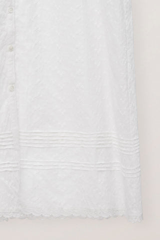 NEEDLEWORK BABYDOLL DRESS WHITE