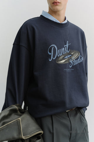 UNISEX VINYL SWEATSHIRT FRENCH NAVY