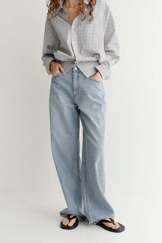 SUMMER RELAXED WIDE JEANS LIGHT BLUE