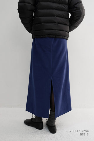 FLEECE MAXI SKIRT BLUE NAVY
