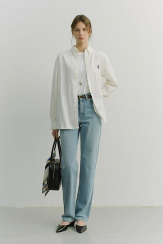 UNISEX CLASSIC BOYFRIEND SHIRT OFF WHITE