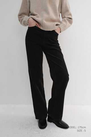 CORDUROY JEANS BLACK