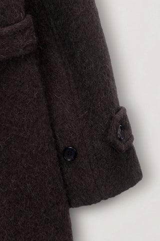 BELTED HALF COAT BROWN