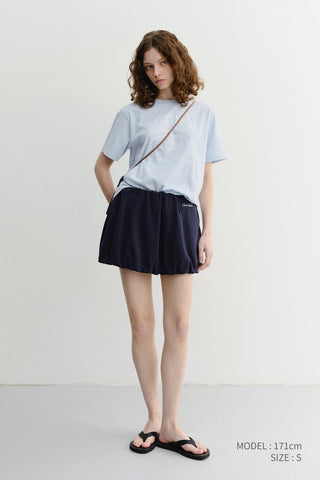 MINI VOLUMED SKIRT NAVY