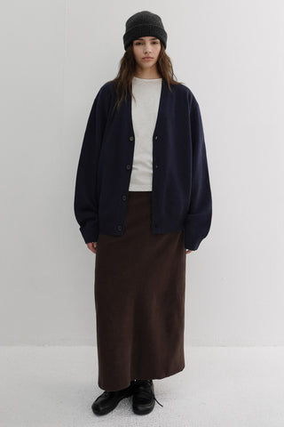 FLEECE MAXI SKIRT CHOCO BROWN