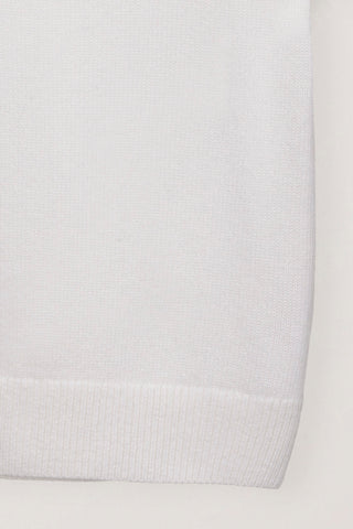 HALF SLEEVE KNIT TOP IVORY