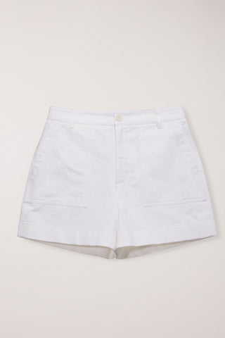 COTTON SAFARI SHORTS WHITE
