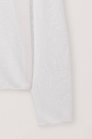 SUMMER ESSENTIAL CREWNECK CARDIGAN WHITE