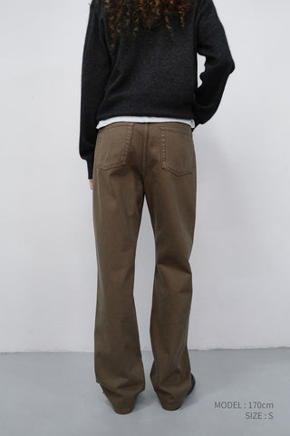 ESSENTIAL STRAIGHT COLORED JEANS BEIGE