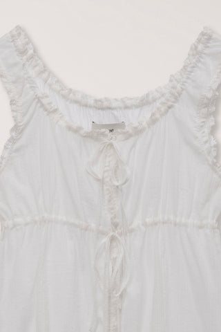 SHIRRING SLEEVELESS BLOUSE IVORY