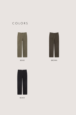 STRAIGHT CHINO SLACKS BEIGE