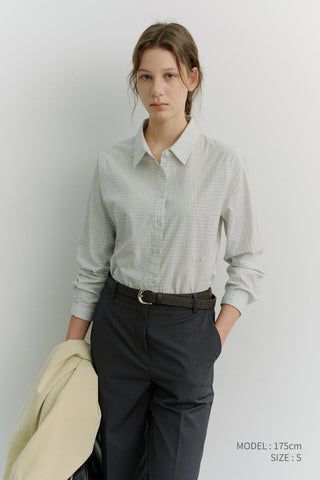 2-WAY ESSENTIAL CHECKED SHIRT SOFT BLUE CHECK