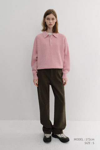 BRUSHED STRAIGHT JEANS KHAKI BROWN