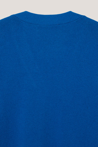 UNISEX BOYFRIEND KNIT CARDIGAN BLUE