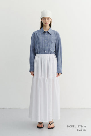 UNISEX SEERSUCKER BD SHIRT BLUE CHECK