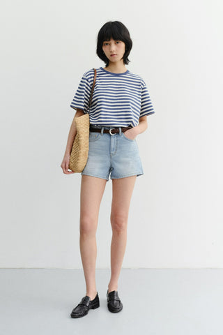 MINI DENIM SHORTS LIGHT BLUE