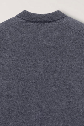 UNISEX COLLARED SWEATER MELANGE GREY