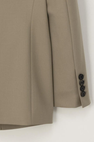 ESSENTIAL 2 BUTTON WOOL BLAZER SAND BEIGE