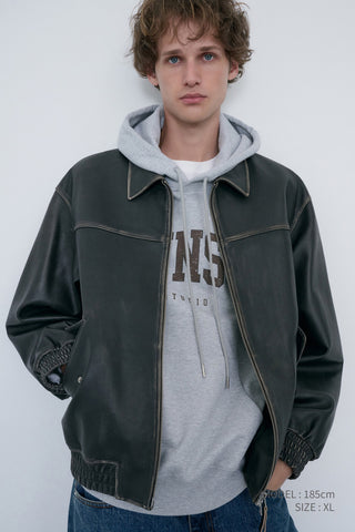 UNISEX ARCH LOGO HOODIE MID MELANGE GREY