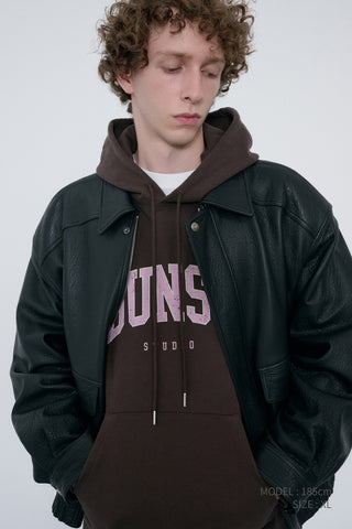 UNISEX ARCH LOGO HOODIE BROWN