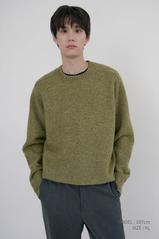 UNISEX SHAGGY DOG SWEATER OLIVE