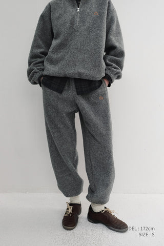 UNISEX BOUCLE JOGGER PANTS MELANGE GREY